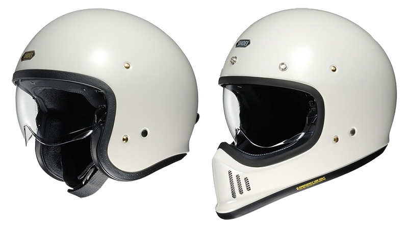 Shoei JO and Ex Zero in off white